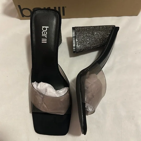 Bar lll Women's Avva Slide Dress Sandals black size 7.5 - Picture 7 of 10